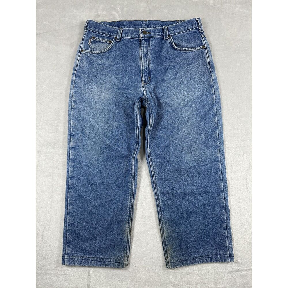 VTG Carhartt Relaxed Fit‎ Stonewashed Denim Jeans Size 38x30